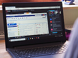 Das Bild zeigt den Bildschirm eines Laptops. Copyright Pädagogische Hochschule Heidelberg