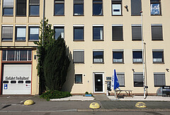 Das Bild zeigt das Gebäude Heidelbergs alter Feuerwehrwache von außen.
