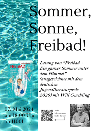 Werbeplakat der Lesung mit Will Gmehling