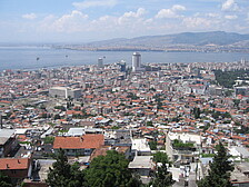 Die Stadt Izmir, Türkei, aus der Luft