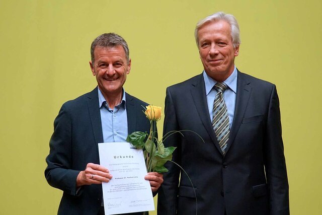 Gruppenbild von Prof. Dr. Markus Lang und Prof. Dr. Karl-Heinz Dammer