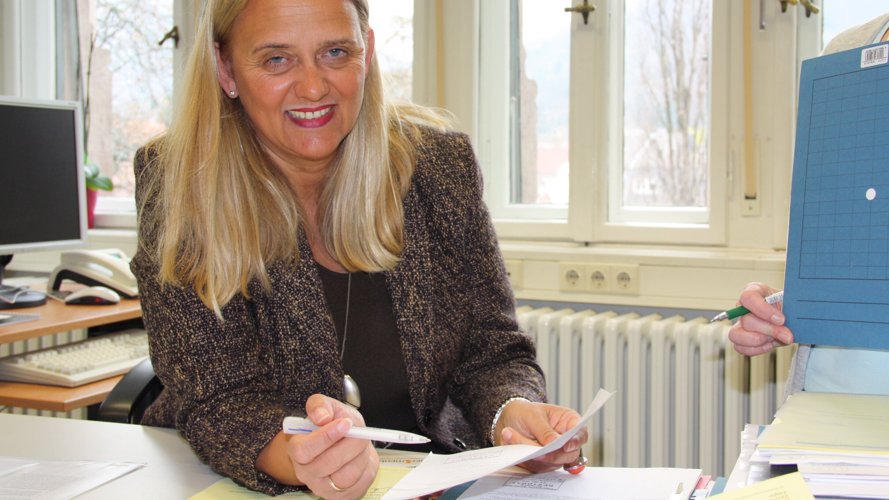 Annelie Wellensiek im Rektoratsbüro