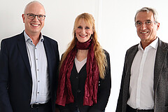Foto Nicole Flindt mit Dieter Feser und Roland Flaig
