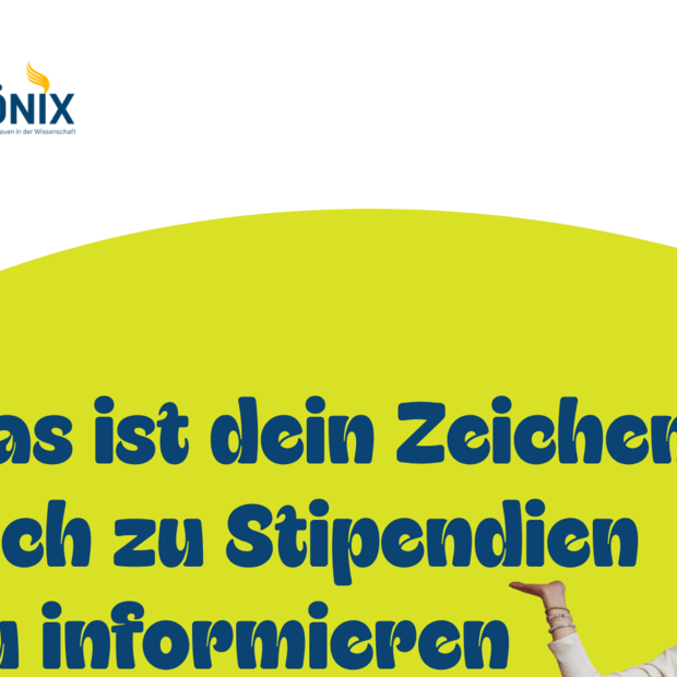 Werbeplakat der Veranstaltung mit Studentin, dazu der Text "Falls du auf ein Zeichen gewartet hast: Das ist es"