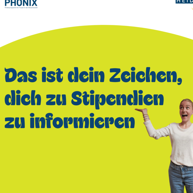 Werbeplakat der Veranstaltung mit Studentin, dazu der Text "Falls du auf ein Zeichen gewartet hast: Das ist es"