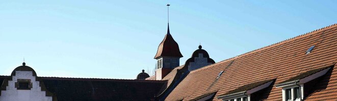 Zu sehen ist der Turm der PHHD, altbau.