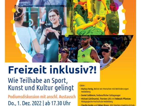 Plakat der Veranstaltung "Freizeit Inklusiv?!"