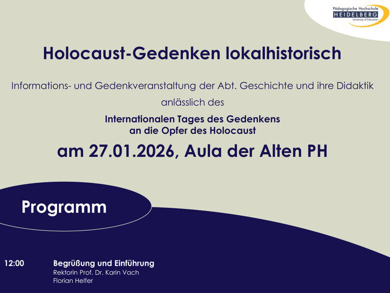 Flyer Holocaust-Gedenktag