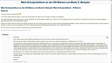 Beispielbild einer schlechten Reflexion und eines guten Feedbacks