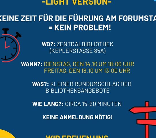 Das Bild zeigt die Meldung zu einer Veranstaltung der Bibliothek.