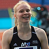 Das Foto zeigt Jessica-Bianca Wessolly nach einem 200m-Lauf. Copyright: Theo Kiefner / dlv