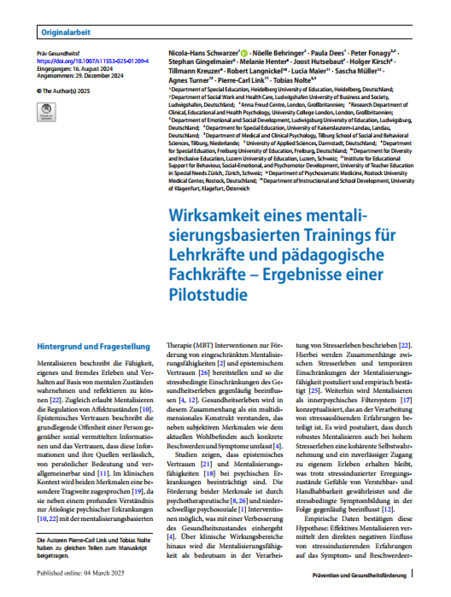 Titelseite Artikel Schwarzer et al. (2025)