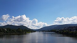  Neckar und der Odenwald im Hintergrund.