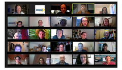 Auf dem Screenshot ist eine zoom-Sitzung des BNE-Zentrums zu sehen. Copyright: BNE-Zentrum