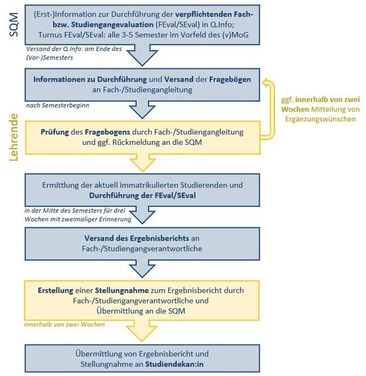 Ablaufschema Fach- und Studiengangevaluation