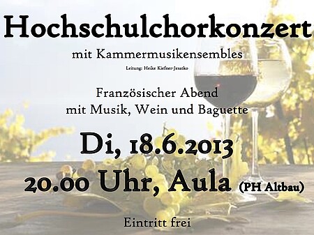 Konzertplakat Französische Chormusik