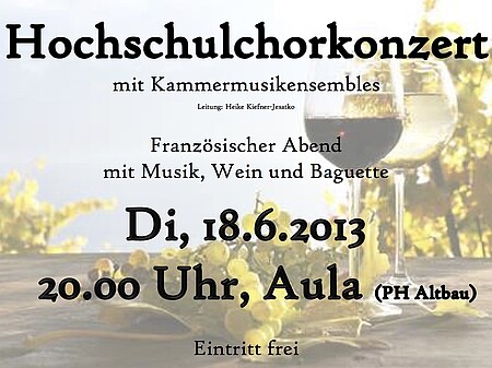 Konzertplakat Französische Chormusik