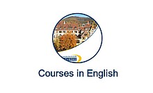 Link graphic to the website "Courses in English
