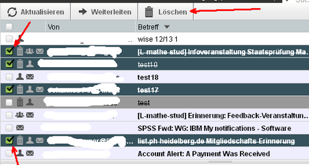 Horde 5 - Mail löschen Horde 5 - Mail löschen