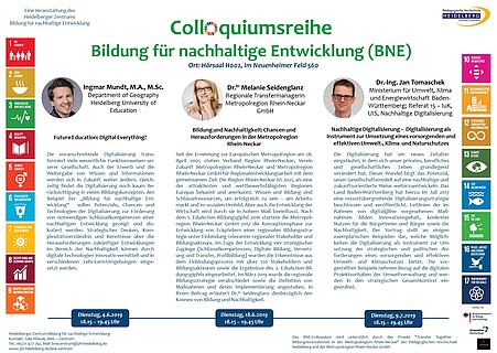 Termine und Themen der Colloqiumsreihe im Sommersemester 2019