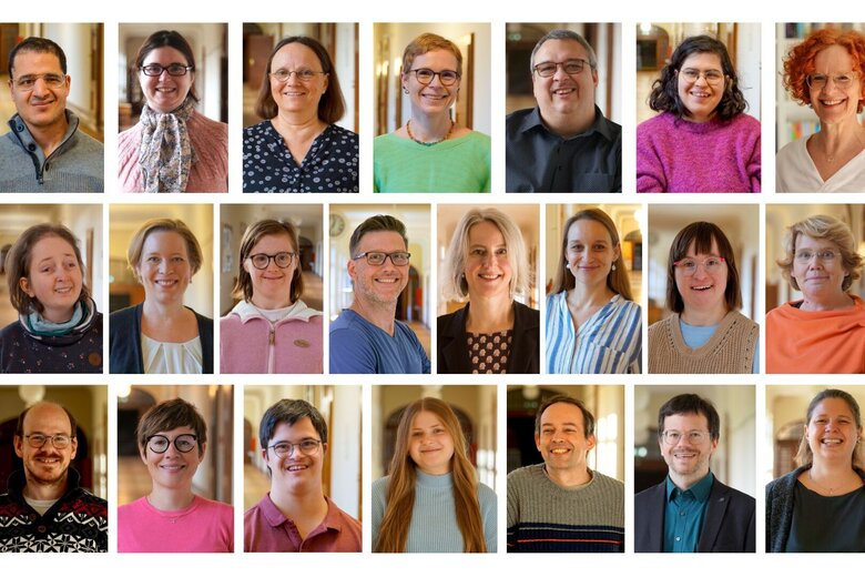 Collage von Porträtfotos von AW-ZIB Teammitgliedern