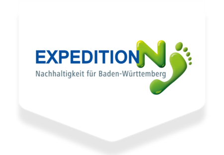 Die Grafik zeigt das Logo der Expedition Nachhaltigkeit für Baden-Württemberg