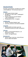 Broschüre Lehramtsbezogene Bachelorstudiengänge Französisch Seite 4