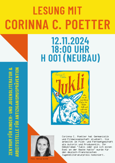 Werbeplakat zur Lesung mit Corinna C. Poetter