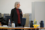 Das Bild zeigt Professorin Dr. Vera Heyl bei ihremGrußwort.