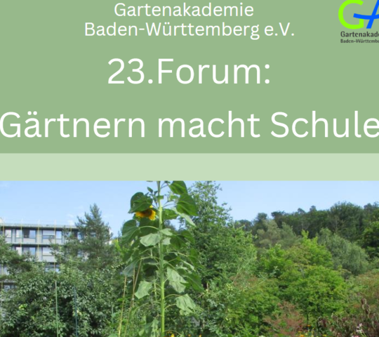 Fleyer des Schulgartenforums mit auch im unten stehenden Text aufgeführten Informationen.