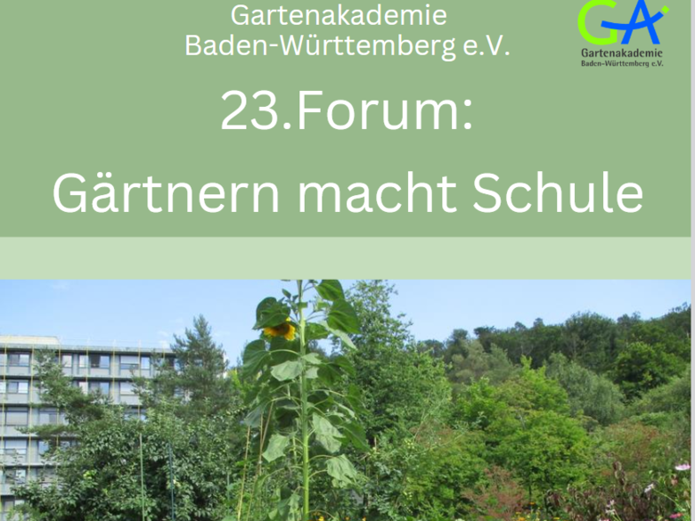 Fleyer des Schulgartenforums mit auch im unten stehenden Text aufgeführten Informationen.