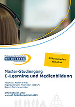 Link öffnet den Flyer Master E-Learning und Medienbildung