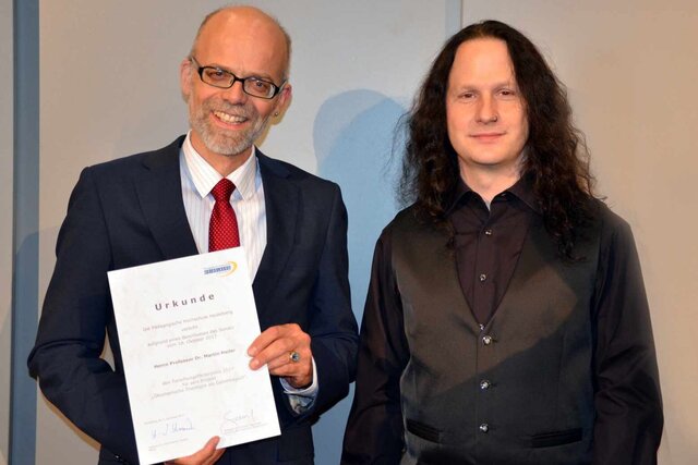 Professor Dr. Martin Hailer mit Professor Dr. Christian Spannagel