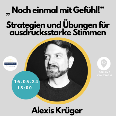 Info Tafel über den Vortrag von Alexis Krüger