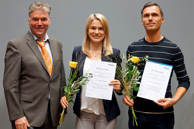 Professsor Dr. Alexander Siegmund mit Dr. Saskia Schreiter und Dr. Jens Dennhard