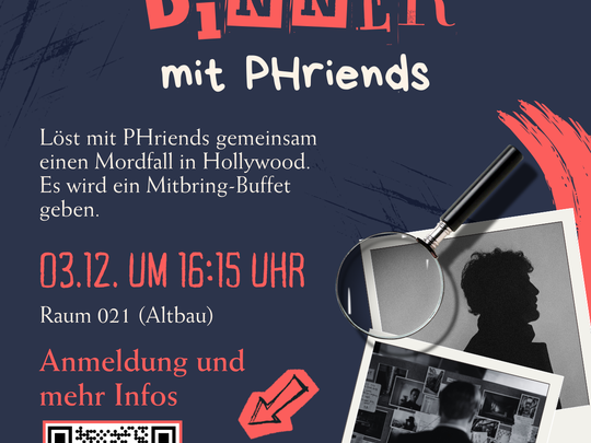 Plakat von PHriends zu Krimidinner