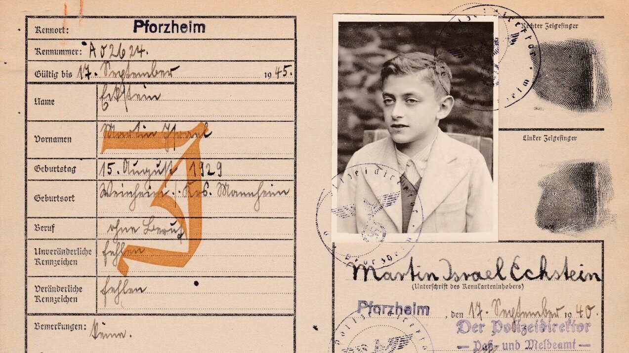 Foto der Volkskarteikarte von Martin Eckstein