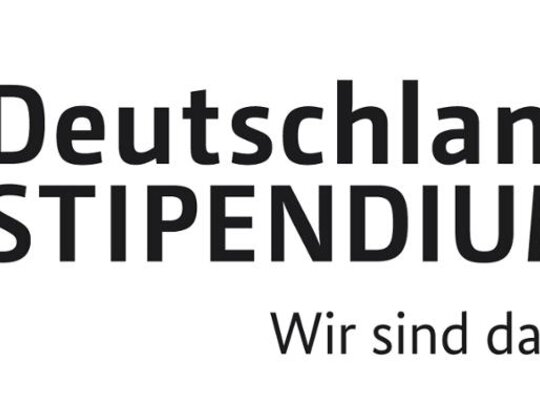 Zu sehen ist das Logo des Deutschlandstipendiums für Universitäten & Hochschulen