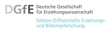 Schriftgrafik der Deutschen Gesellschaft für Erziehungswissenschaft, Sektion Differentielle Erziehungs- und Bildungsforschung