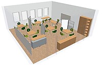 3D-Modell eines Zimmers