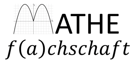 Logo der Mathefachschaft. Schriftgrafik mit dem Text Mathefachschaft