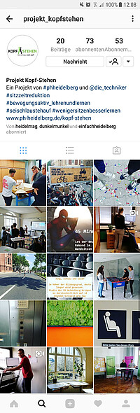 Instagram Account "Projekt_kopfstehen".