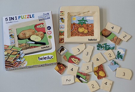 Kartoffelpuzzle aus Holz