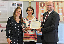 Prof. Huneke, Henrike Schön, and Anja Bast-Schneider open CITE, the Center for International Teacher Education