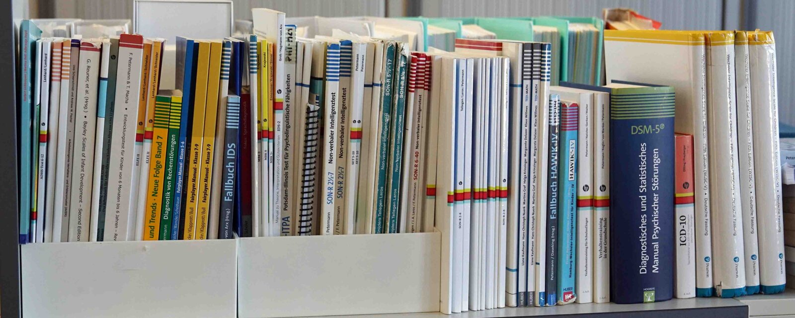 Zu sehen sind Bücher des Bereichs der Psychologie. 