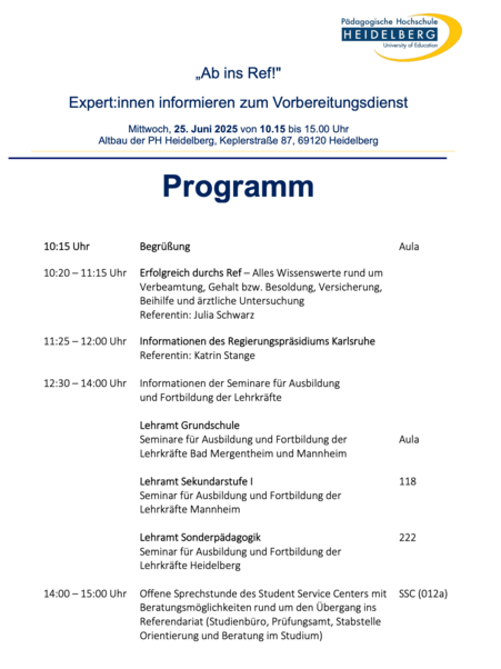 Ab ins Ref Programm
