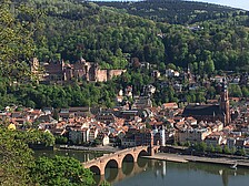 View of Heidelberg Castle and the Old Bridge from Philosophenweg