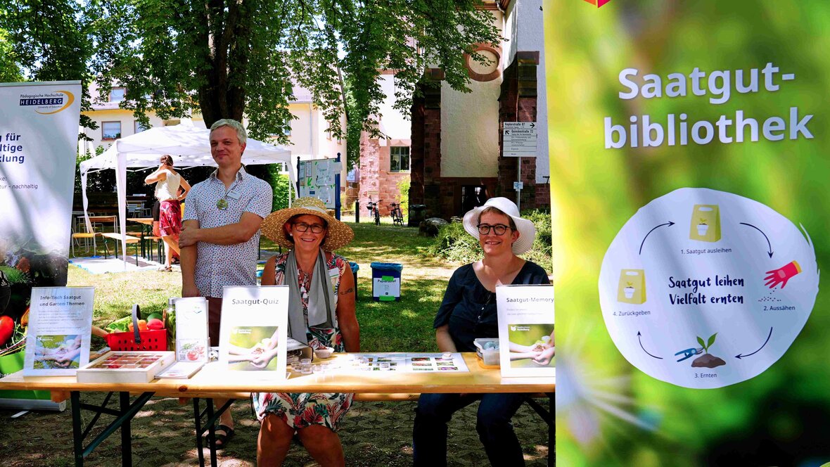 Stand der Saatgutbibliothek der Stadt Heidelberg beim Future Festival der PHHD 2025