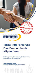 Flyer: Deutschlandstipendium - Talent trifft Förderung [PDF]
