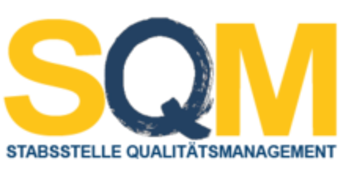 Das Logo des Qualitätsmanagement ist zu sehen: SQM Stabstelle Qualitätsmanagement.